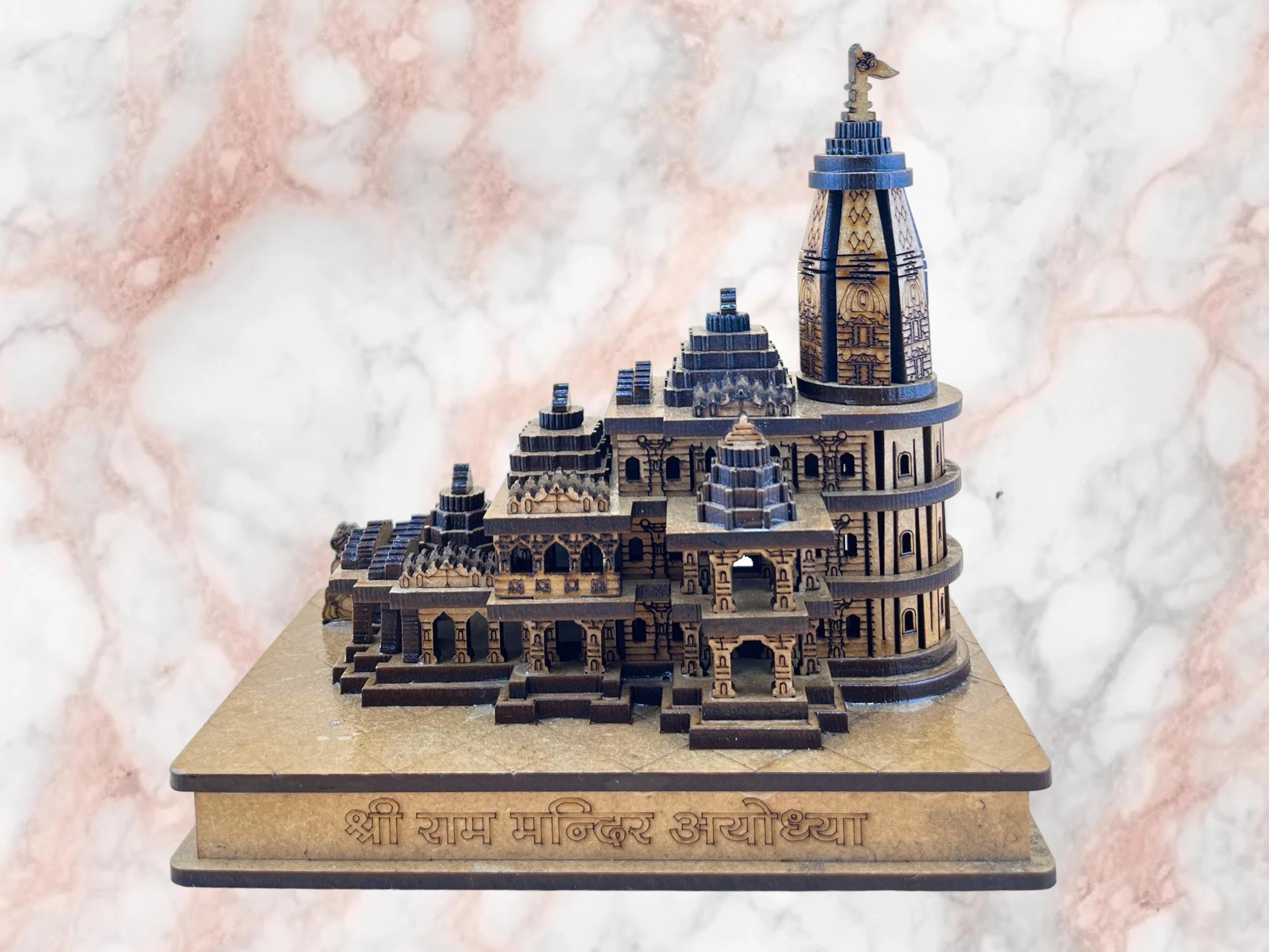 Shri Ram Mandir Ayodhya Replica intricate beautiful gift |Artarium Ram Mandir Ayodhya Model Authentic Design Ideal for Home Temple
