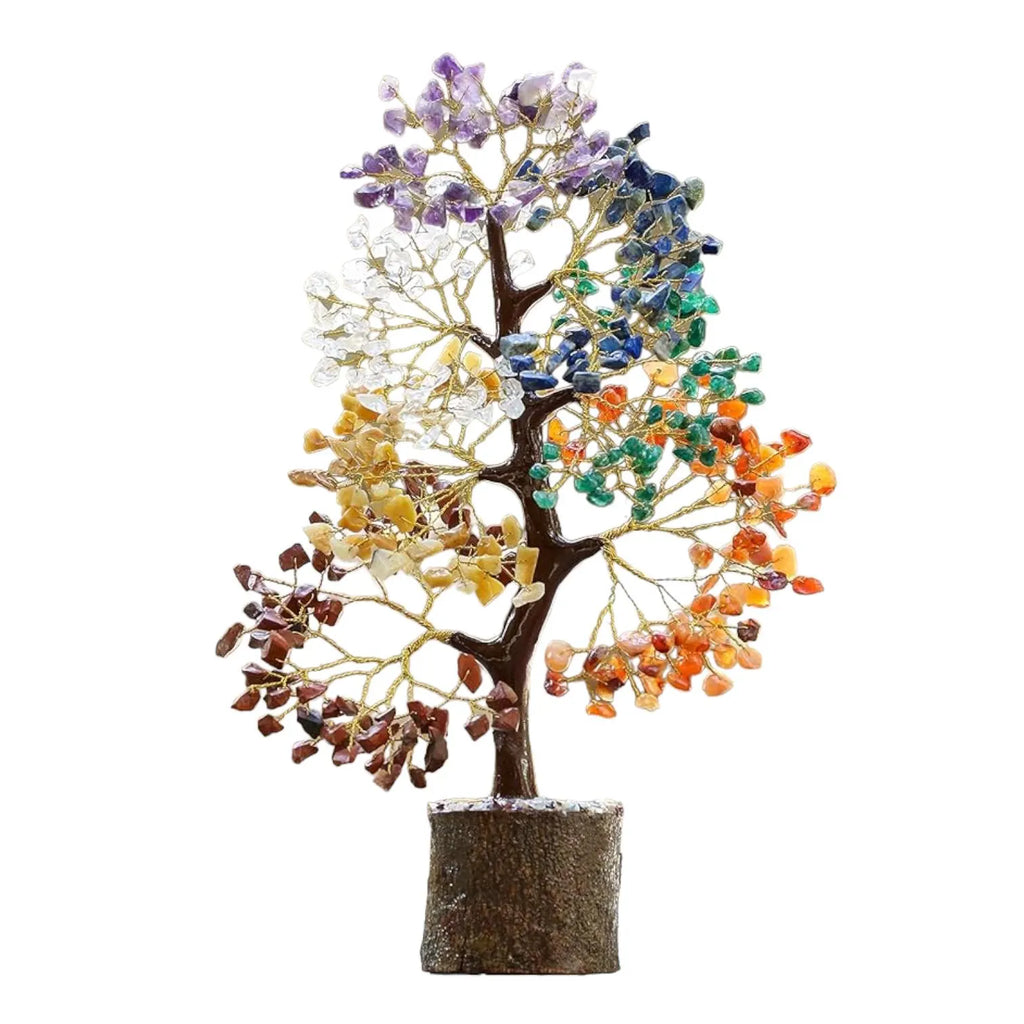 Crystal Tree for Positive Energy, Meditation Accessories | Fung Shui Décor | Crystal Decor Gift | Natural Crystal Stone | Colourful stone