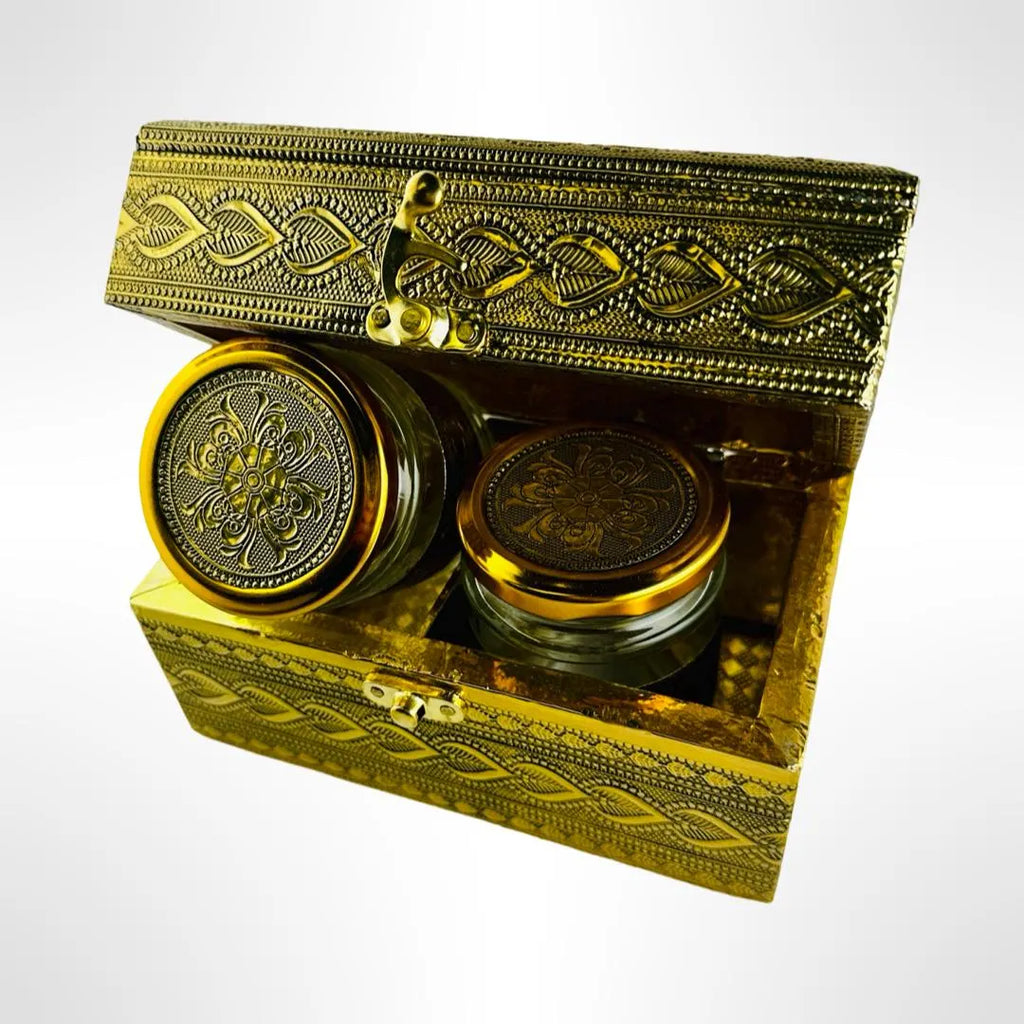 Royal Golden Minakari Snack Box: Exquisite Handcrafted Dry Fruit and Snack Storage