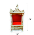 Wooden Temple for Home\Office with Storage Drawer | Sawan Wood Mandir/Mandap | 18 X 12 X 24
