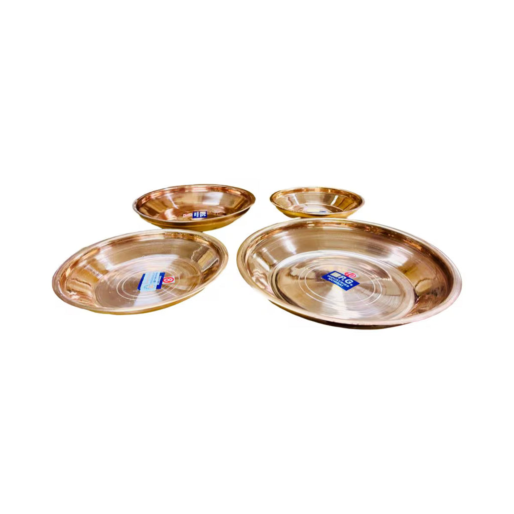 Pure Copper Puja Thali | Copper Tamhan | Copper Plate | Copper Aarti Thali