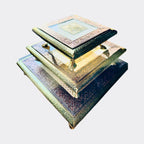 Handcrafted Golden Minakari Chowki/Bajot/Chaurang for Puja home decor