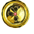 Brass plate with floral Engraving |Brass Pooja Thali Plate with Engraved Flower Design for Home Temple and Pooja Room