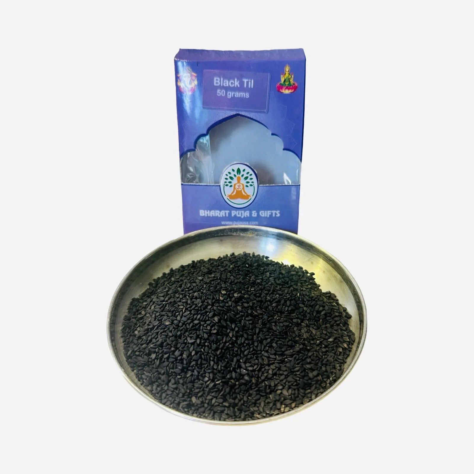 Black sesame seeds Til for puja Shani Pooja All Natural | Gluten Friendly | NON-GMO | Vegan | Indian Origin (50 gm)