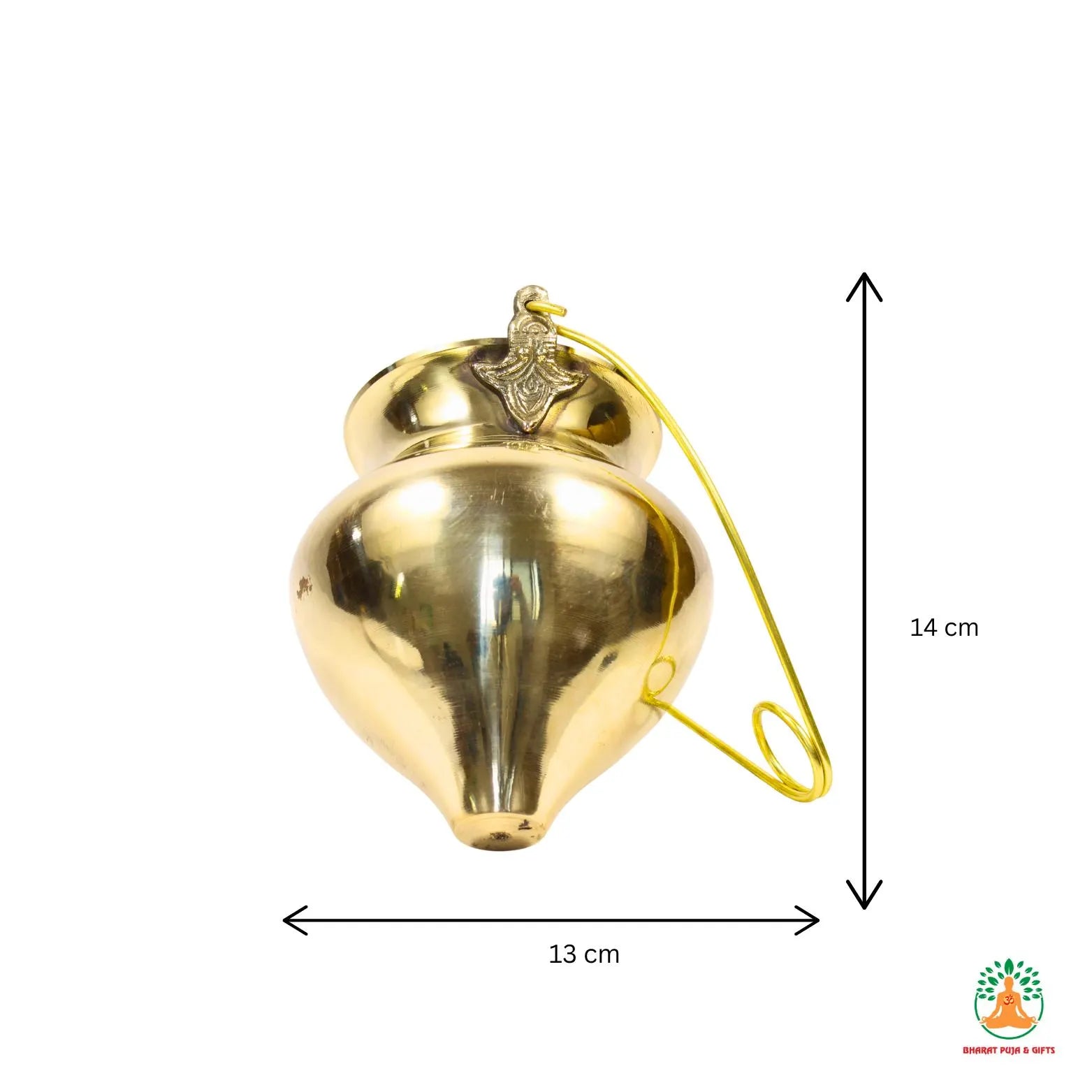 Brass Shivling Abhishek Patra | Hanging Traditional Pooja Vessel for Abhishekam for Lord Shiva | Jal Dhara Container