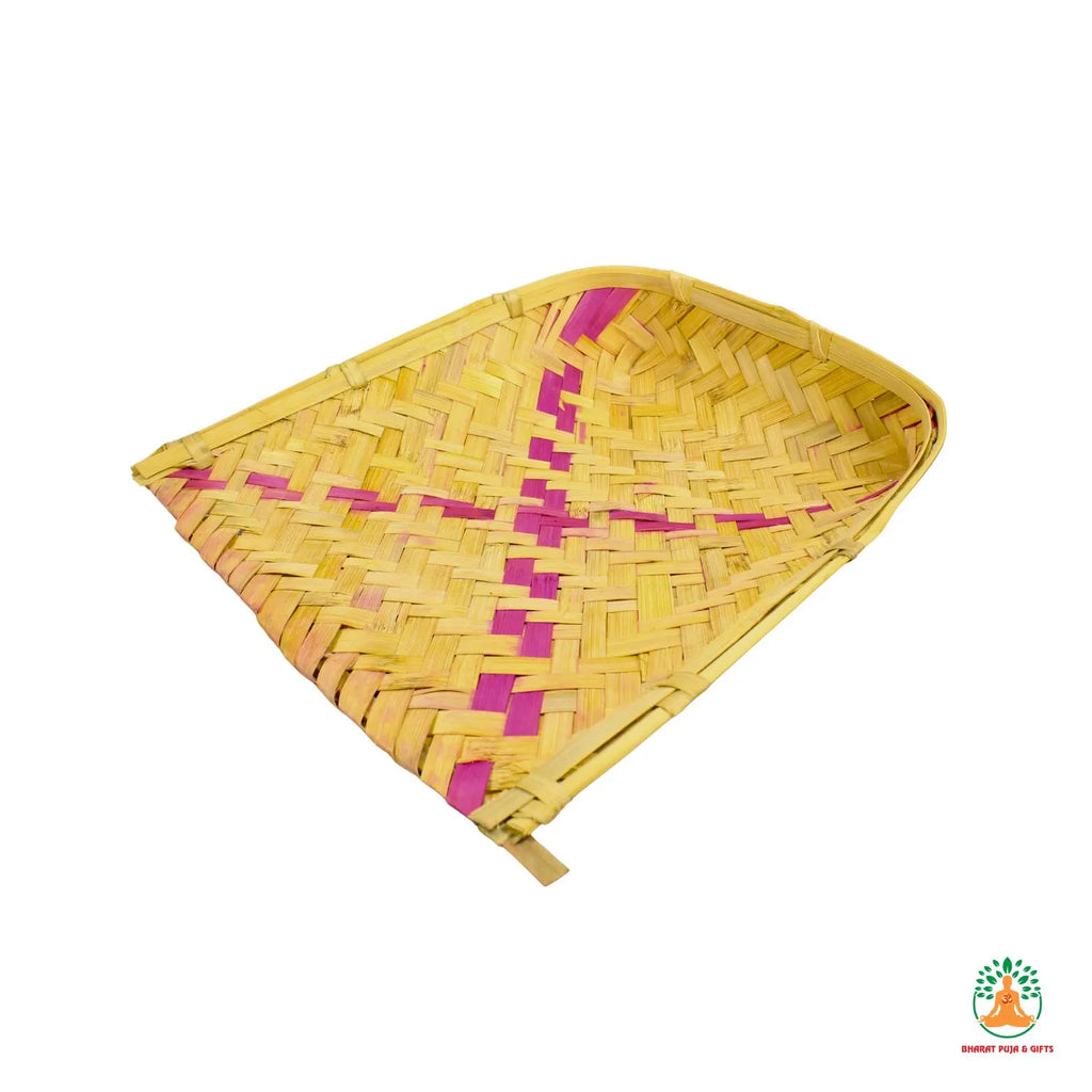 Handwoven Bamboo Soop | Eco-Friendly Cleaning Tray for Home, Kitchen, Spiritual Spaces | Chhath Puja