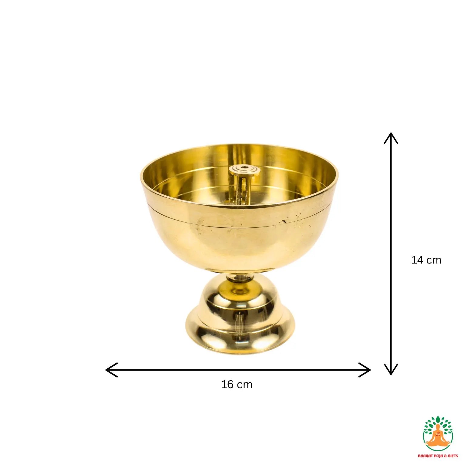Big Brass Oil Diya | Akhand Jyot Diya | Handcrafted Brass Akhand Jyoti Diya | Long Burning Oil Lamp for Puja