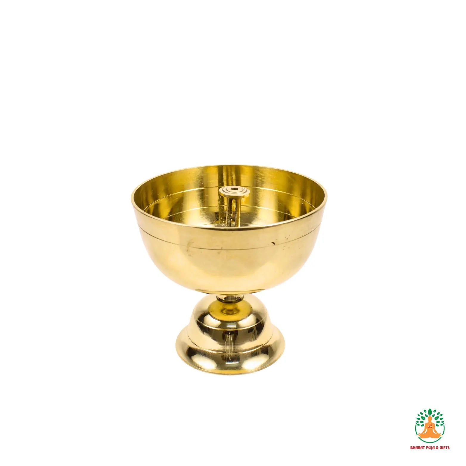 Big Brass Oil Diya | Akhand Jyot Diya | Handcrafted Brass Akhand Jyoti Diya | Long Burning Oil Lamp for Puja