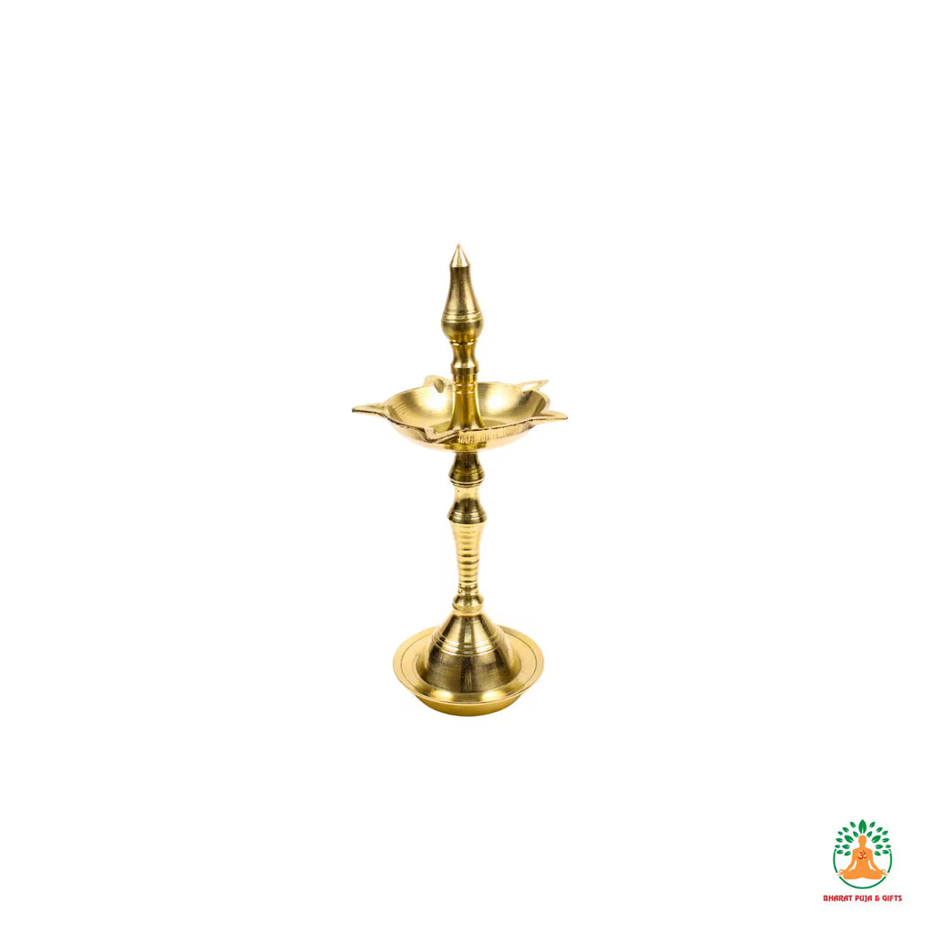 Brass Panch Diya Samai | Handcrafted Brass Oil Lamp | Indian Home Decor | Temple Altar Decor