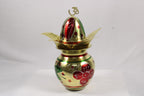 Brass Mangal Kalash 9 inch | Traditional Meenakari Brass Kalash | Golden Kalash