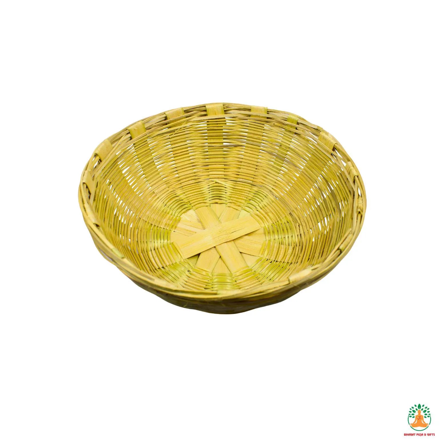 Handmade Pure Bamboo Basket Tokri | Eco-Friendly Bamboo Basket for Bihari Puja, Fruits, Vegetables, Home Temple, Kitchen & Decor