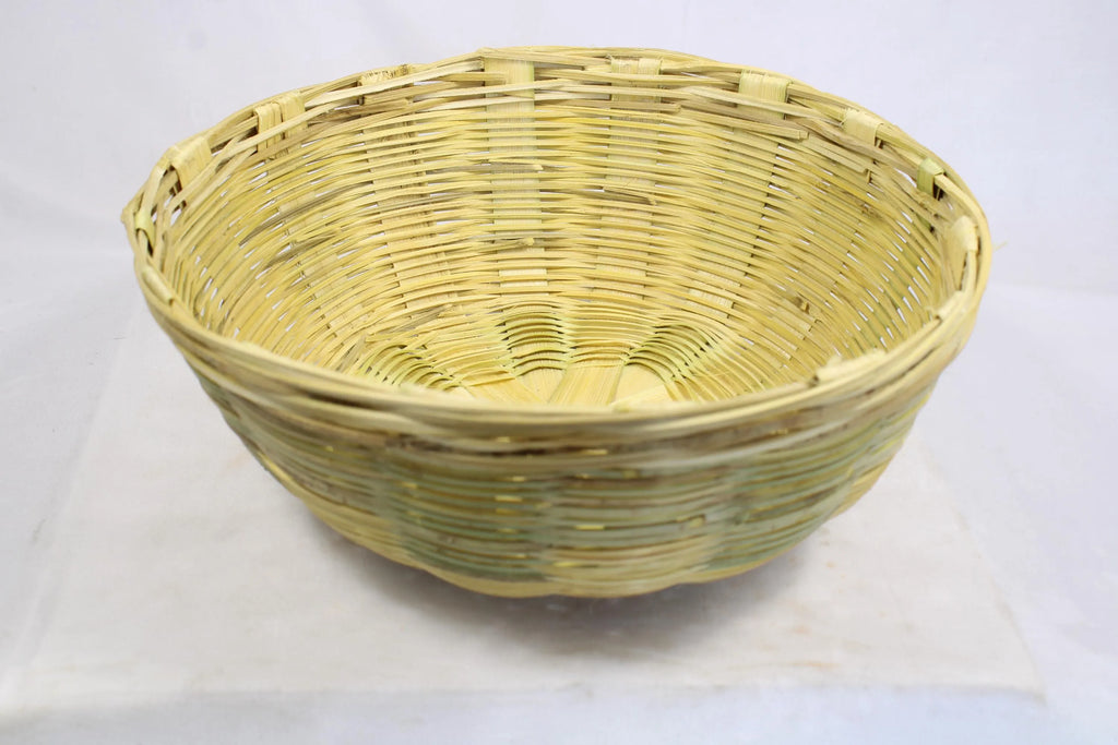 Handmade Pure Bamboo Basket Tokri | Eco-Friendly Bamboo Basket for Bihari Puja, Fruits, Vegetables, Home Temple, Kitchen & Decor