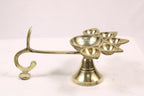 Brass Panch Arti Diya | Traditional Five-Wick Oil Lamp | Brass Panchamukhi Diya
