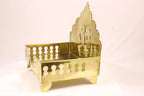 Brass Altar Seat | Handcrafted Singhasan | Brass Throne Seat | Brass Chowki Choki for Puja Home Temple Mandir | Royal Hindu Diety Seat