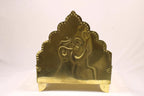 Brass Altar Seat | Handcrafted Singhasan | Brass Throne Seat | Brass Chowki Choki for Puja Home Temple Mandir | Royal Hindu Diety Seat