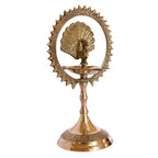 Brass Peacock Samai Diya| Brass Decorative Oil Lamp | Traditional Oil Deepam | Diwali Decor | Indian Home Decor | Temple Altar Decor