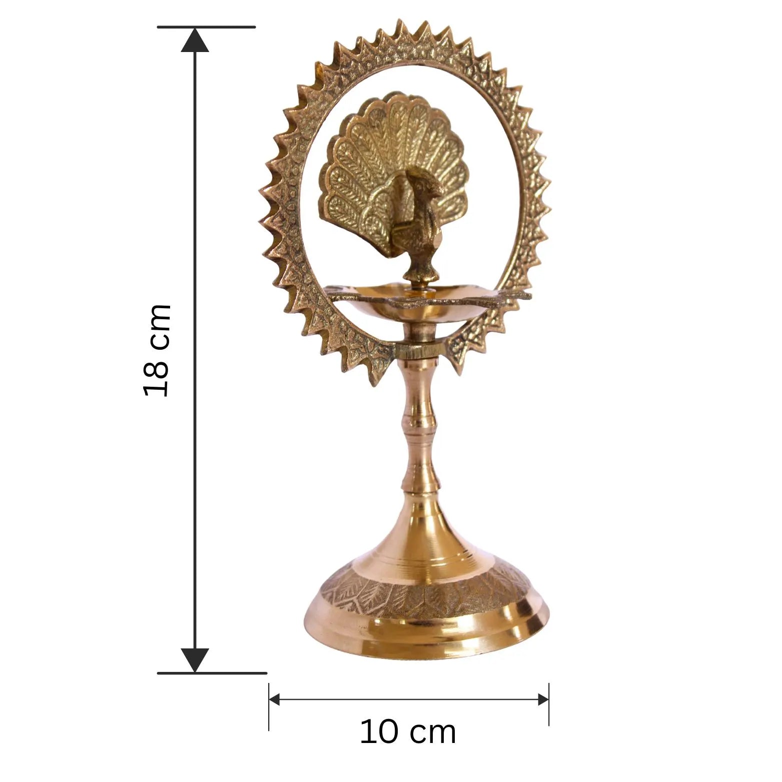 Brass Peacock Samai Diya| Brass Decorative Oil Lamp | Traditional Oil Deepam | Diwali Decor | Indian Home Decor | Temple Altar Decor