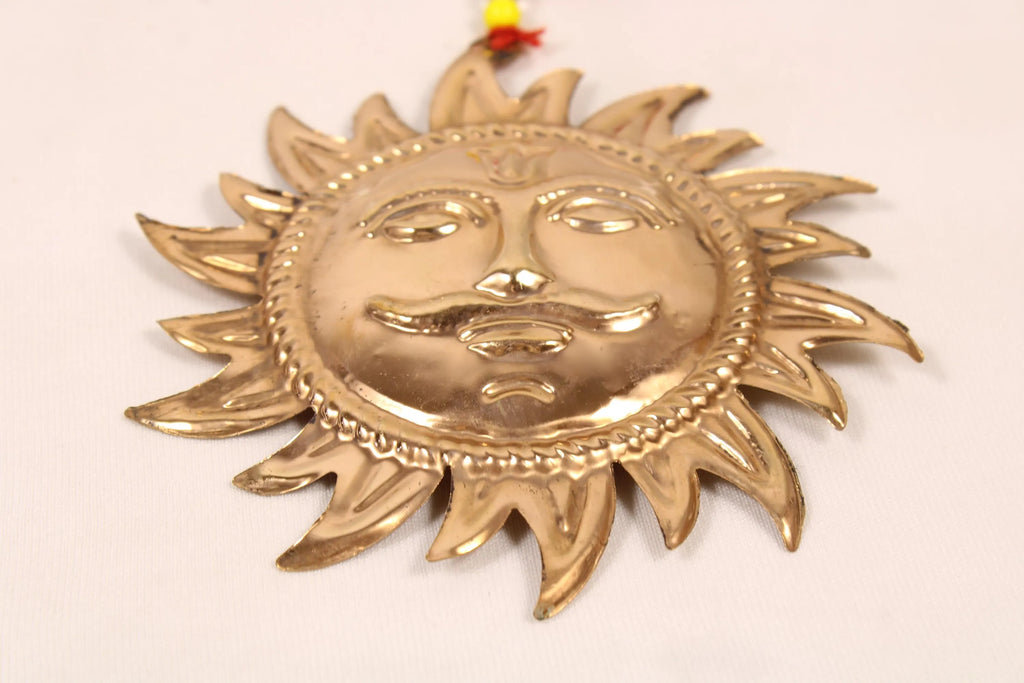 Pure Copper Sun Wall Hanging for Home & Office Vastu, Positive Energy, Decorative Wall Art, Spiritual Gift, Good Luck Protection