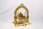 Brass Suraj Jhula | Sun-Shaped Decorative Swing for Lord Krishna Home Temple Janmashtami Swing | Laddu Gopal Bal Gopal Jhula