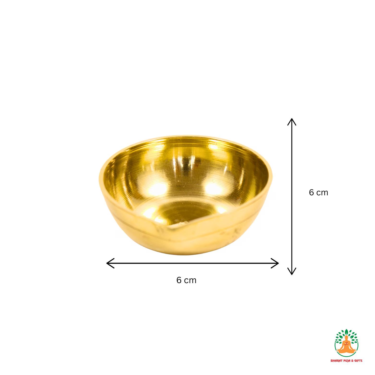 Small Brass Diya | Handcrafted Brass Oil Lamp