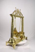 Brass Lord Krishna Jhula Swing with Peacock & Lotus Design | Handcrafted Decorative Brass Jhula for Laddu Gopal Bal Gopal
