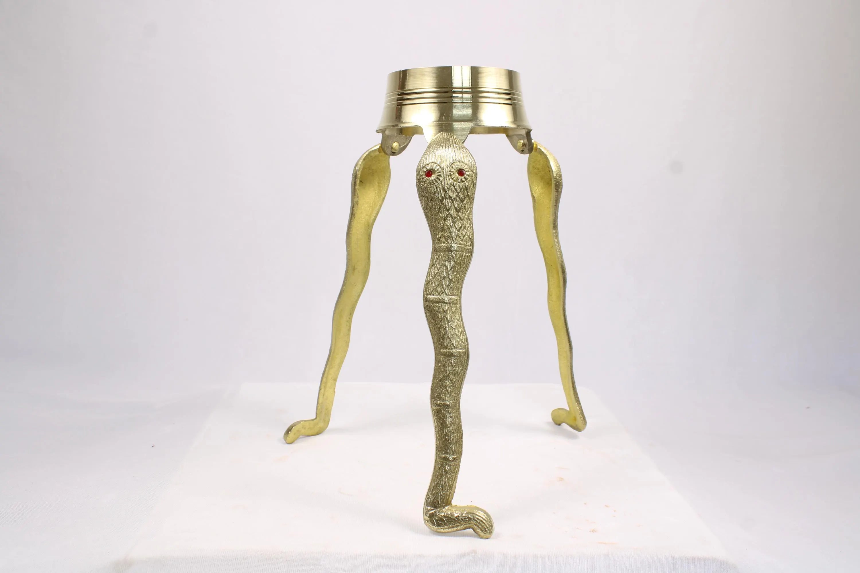 Brass Jaladhari Stand with Nag-Shaped Base | Traditional Tripai Abhishek Stand for Shivling Puja