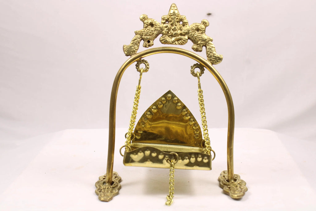 Brass Krishna Jhula Swing | Traditional Jhula for Lord Krishna | Gopal Swing | Gopal Jhula