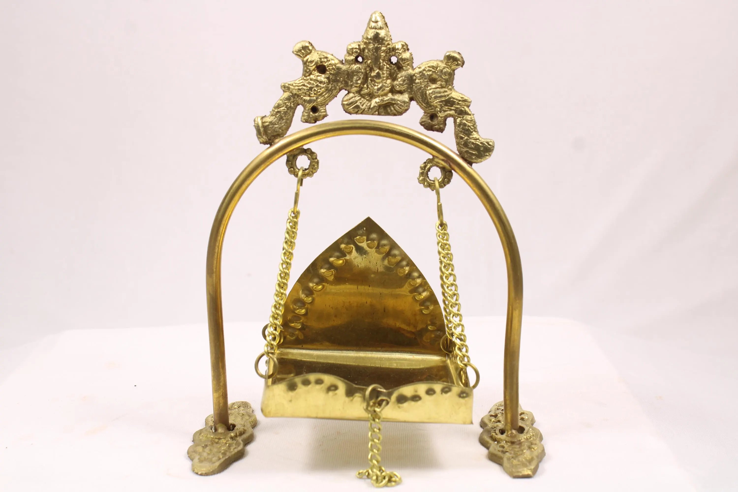 Brass Krishna Jhula Swing | Traditional Jhula for Lord Krishna | Gopal Swing | Gopal Jhula