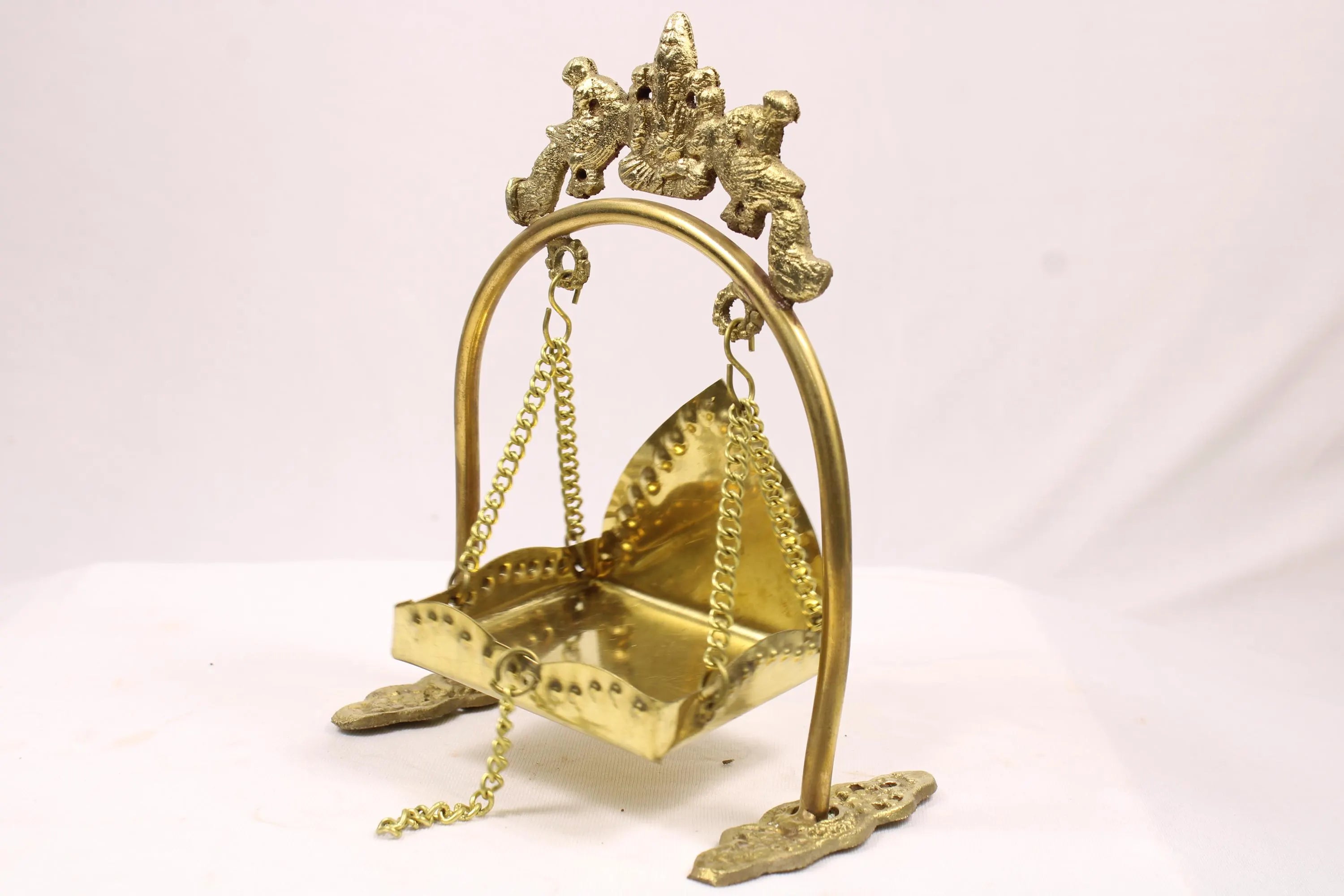 Brass Krishna Jhula Swing | Traditional Jhula for Lord Krishna | Gopal Swing | Gopal Jhula