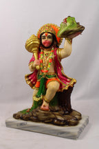 Lord Hanuman  Holding Mountain | Intricate Finish  Hanuman Idol with Mountain for Home Temple Puja Spiritual figuring Gift