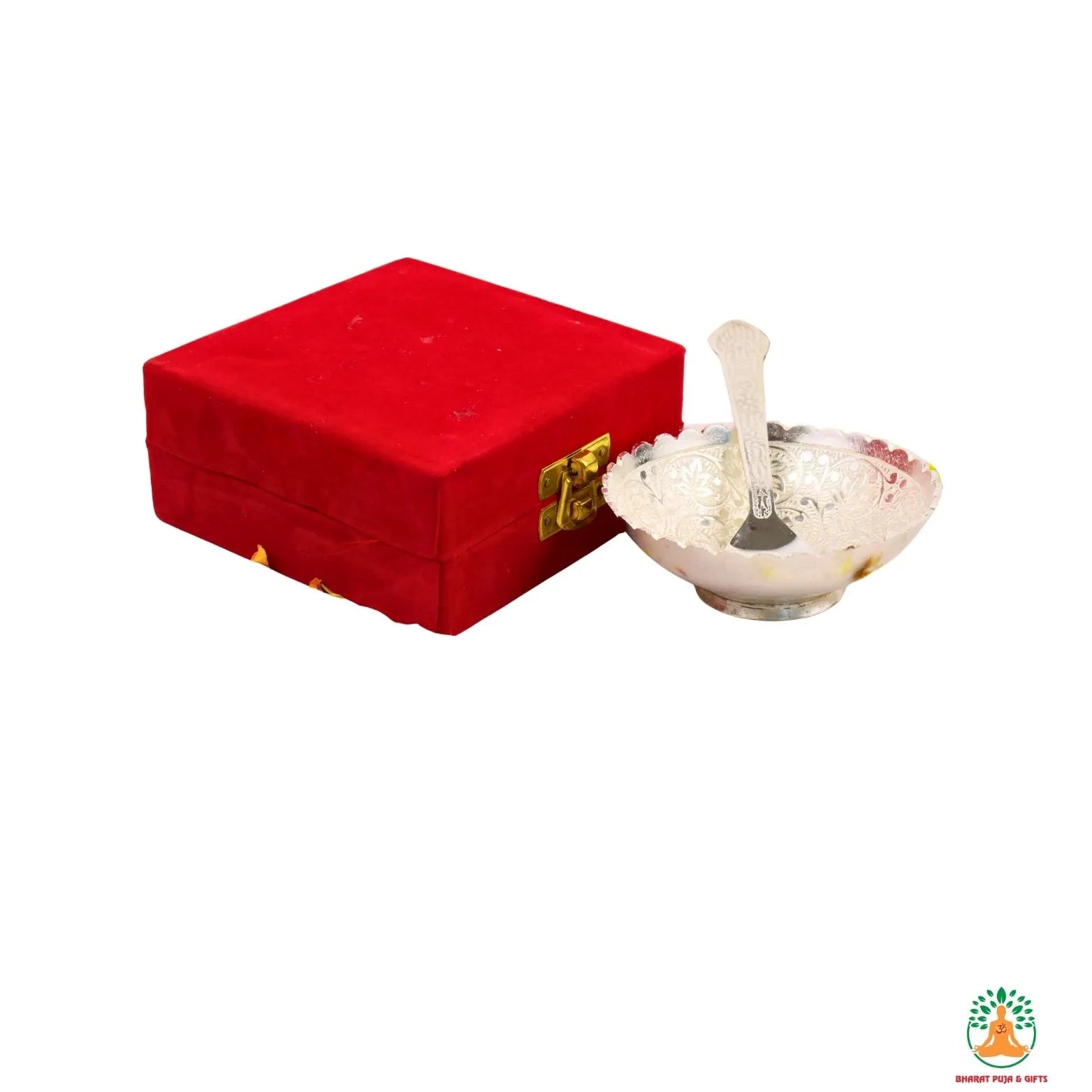 Elegant German Silver Bowl with Matching Spoon | Traditional Gift Set for Diwali, Weddings, Housewarming & Festive Return Gifts |