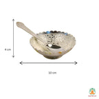 Elegant German Silver Bowl with Matching Spoon | Traditional Gift Set for Diwali, Weddings, Housewarming & Festive Return Gifts |