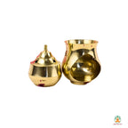 Brass Incense Burner, oil burner, camphor Diya with Dome-Shaped Top – Traditional Puja Lamp for Home, Temple & Gifting