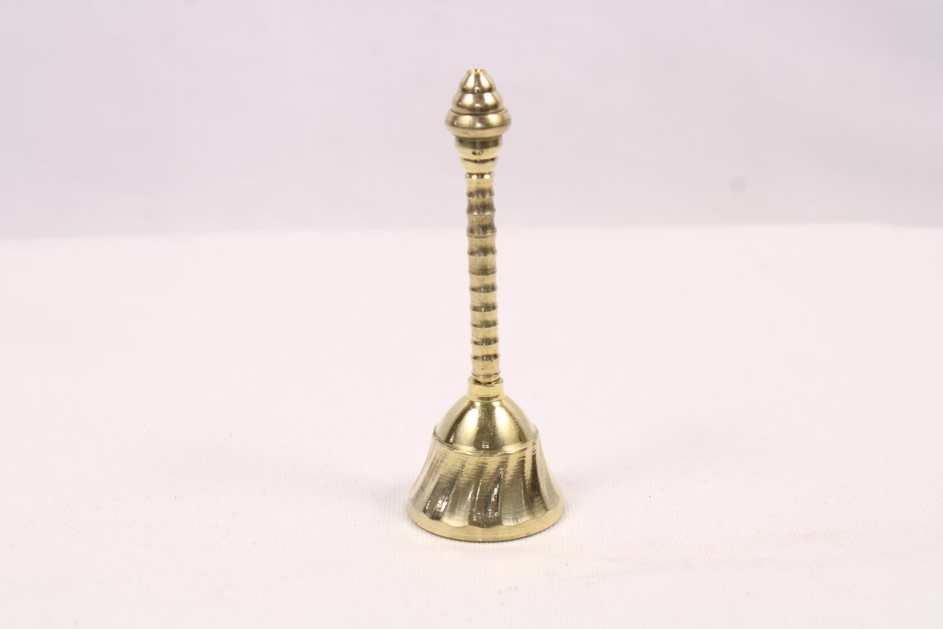Brass Puja Bell Ghanti 4.5 inch | Traditional Handcrafted Brass Temple Bell | Brass Ghanti