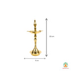 Brass Panch Diya Samai | Handcrafted Brass Oil Lamp | Indian Home Decor | Temple Altar Decor