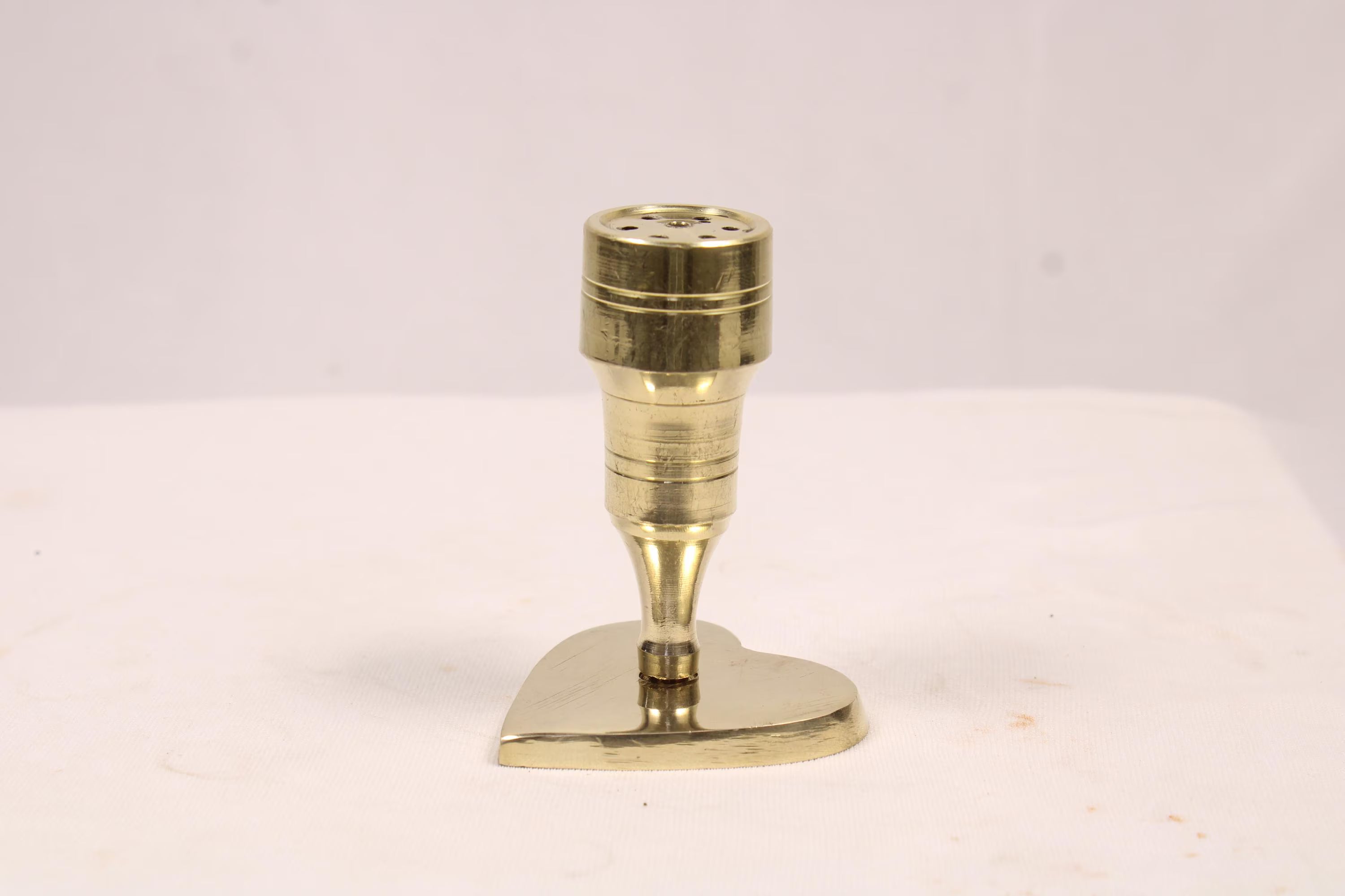 Heart-Shaped Brass Agarbatti Stand | Decorative Brass Incense Stick Holder