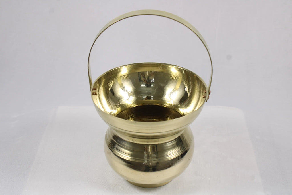 Brass Kamandal | Pital Kalash Traditional Hindu & Jain Holy Water Pot for Puja Abhishekam Mandir Temple