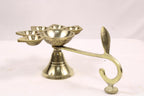 Brass Panch Arti Diya | Traditional Five-Wick Oil Lamp | Brass Panchamukhi Diya