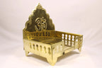 Brass Altar Seat | Handcrafted Singhasan | Brass Throne Seat | Brass Chowki Choki for Puja Home Temple Mandir | Royal Hindu Diety Seat