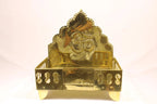Brass Altar Seat | Handcrafted Singhasan | Brass Throne Seat | Brass Chowki Choki for Puja Home Temple Mandir | Royal Hindu Diety Seat