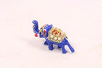 Decorative Small Beadwork Elephant Statue | Handcrafted Menakari Elephant Showpiece for Home Décor, Tabletop Display, Office & Gift