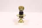 Black Shaligram Shivling with Brass Jaladhari Yoni Base and Stand | Natural Stone Shiva Lingam for Puja, Abhishek, and Home Temple