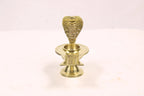 Black Shaligram Shivling with Brass Jaladhari Yoni Base and Stand | Natural Stone Shiva Lingam for Puja, Abhishek, and Home Temple