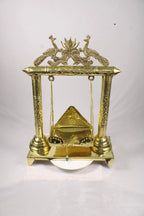 Brass Lord Krishna Jhula Swing with Peacock & Lotus Design | Handcrafted Decorative Brass Jhula for Laddu Gopal Bal Gopal
