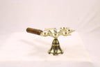 Brass Panch Arti Diya with Wooden Handle | Brass Dhoop Aarti Lamp | Panch Aarti Diya  | Traditional Five 5-Wick Oil Lamp | Panchmukhi Diya