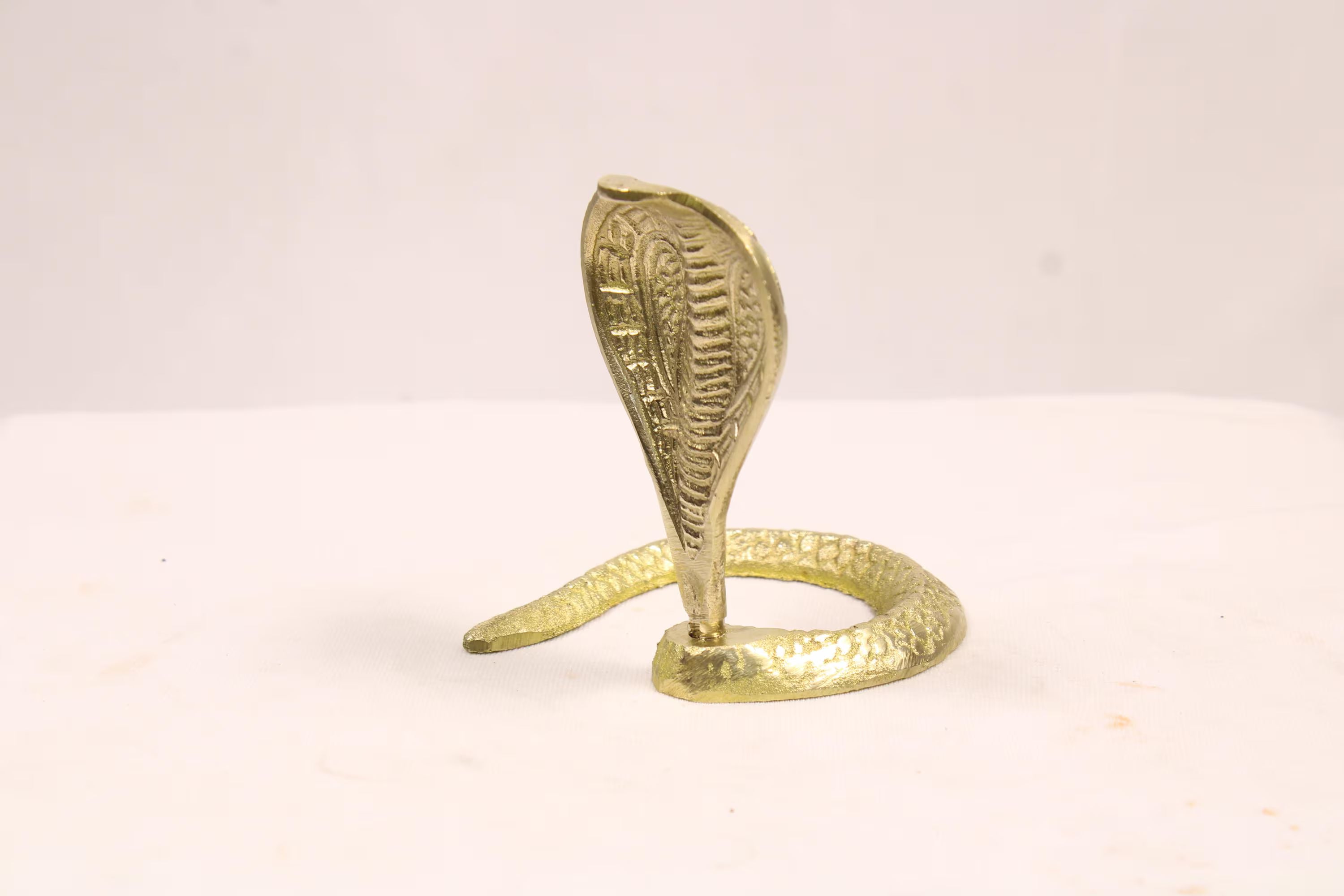 Brass Snake Naagdev Statue Idol | Shiva Naag for Shivling Pooja, Mandir, Kaal Sarp Dosh Poojan, Home Temple Decor & Spiritual Rituals
