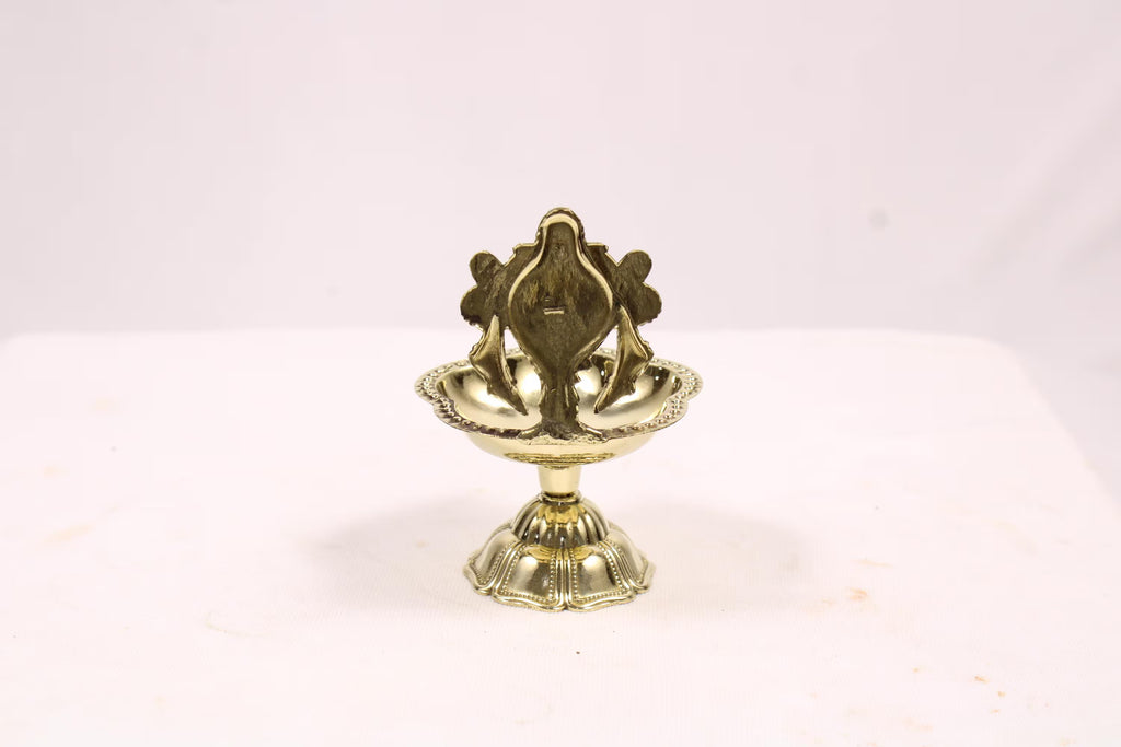 Brass Shanku Chakra Diya | Shankh Chakra Oil Lamp | Kuber Diya Diwali Decor