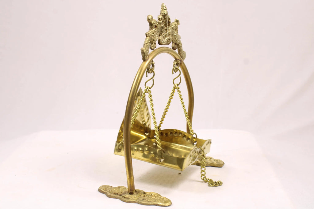 Brass Krishna Jhula Swing | Traditional Jhula for Lord Krishna | Gopal Swing | Gopal Jhula
