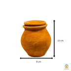 Traditional Clay Pot with Lid | Handcrafted Matka | Mitti Ghada | Earthen Clay Pot with Lid