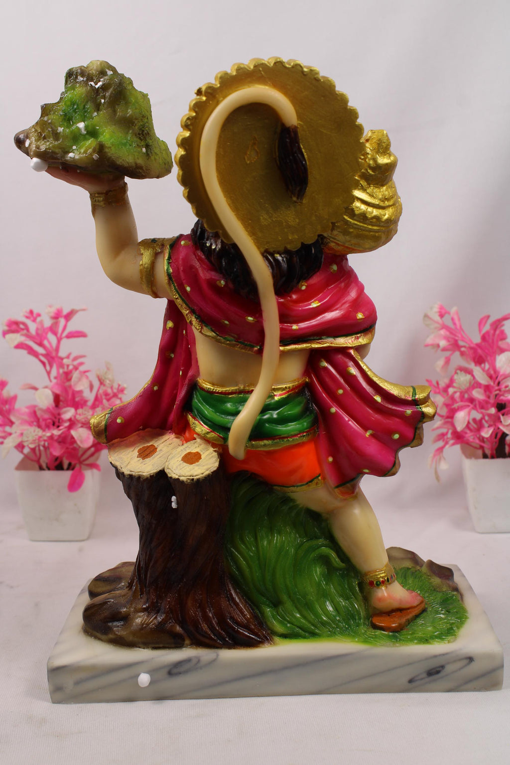 Lord Hanuman  Holding Mountain | Intricate Finish  Hanuman Idol with Mountain for Home Temple Puja Spiritual figuring Gift